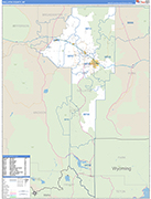 Gallatin County Wall Map Basic Style