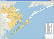 Galveston County Wall Map Basic Style