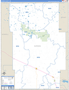 Garden County Wall Map Basic Style