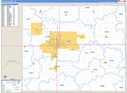 Garfield County Wall Map Basic Style