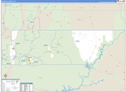 Garfield County Wall Map Basic Style