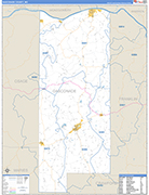 Gasconade County Wall Map Basic Style