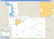 Geary County Wall Map Basic Style