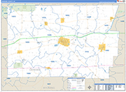 Genesee Wall Map Basic Style