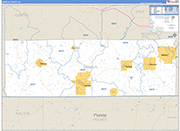 Geneva County Wall Map Basic Style