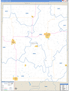 Gentry County Wall Map Basic Style