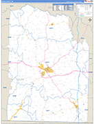 Giles County Wall Map Basic Style