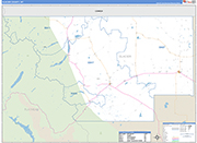 Glacier County Wall Map Basic Style