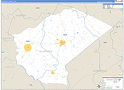Glascock County Wall Map Basic Style