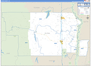Glenn County Wall Map Basic Style