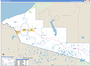 Gogebic County Wall Map Basic Style