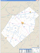 Gonzales County Wall Map Basic Style