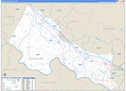 Goochland County Wall Map Basic Style