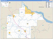 Goodhue County Wall Map Basic Style
