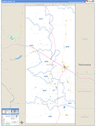 Goshen County Wall Map Basic Style