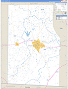 Grady County Wall Map Basic Style