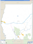 Grand County Wall Map Basic Style