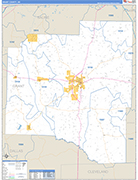 Grant County Wall Map Basic Style
