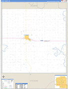Grant County Wall Map Basic Style