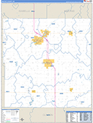 Gratiot County Wall Map Basic Style