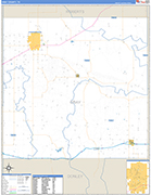 Gray County Wall Map Basic Style