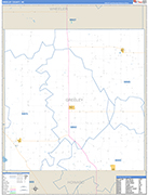 Greeley County Wall Map Basic Style