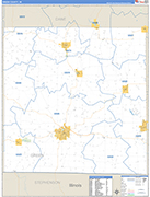 Green County Wall Map Basic Style