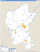 Greene County Wall Map Basic Style