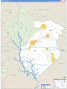 Greene County Wall Map Basic Style