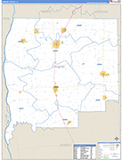 Greene County Wall Map Basic Style