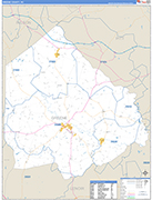 Greene County Wall Map Basic Style