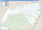 Greene Wall Map Basic Style