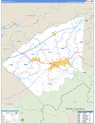 Greene Wall Map Basic Style