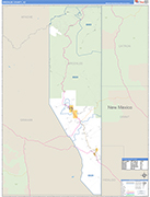 Greenlee County Wall Map Basic Style