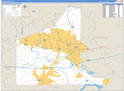 Gregg County Wall Map Basic Style