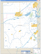 Grundy County Wall Map Basic Style