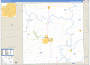 Grundy County Wall Map Basic Style