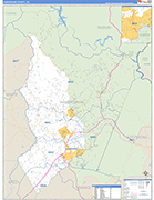 Habersham County Wall Map Basic Style