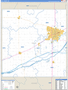 Hall County Wall Map Basic Style