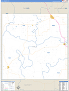 Hall County Wall Map Basic Style
