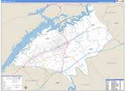 Hamblen Wall Map Basic Style