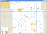 Hamilton County Wall Map Basic Style