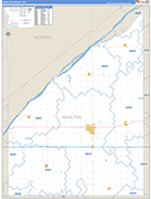 Hamilton County Wall Map Basic Style