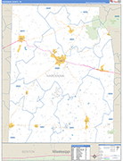 Hardeman Wall Map Basic Style