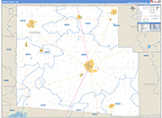 Hardin County Wall Map Basic Style