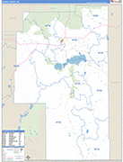 Harney County Wall Map Basic Style