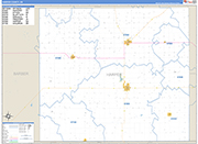 Harper County Wall Map Basic Style