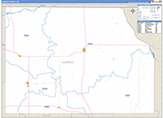 Harper County Wall Map Basic Style
