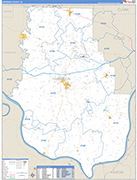 Harrison Wall Map Basic Style