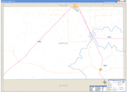 Hartley County Wall Map Basic Style